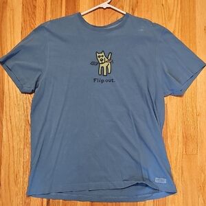 Blue Graphic T-Shirt with Dog Design